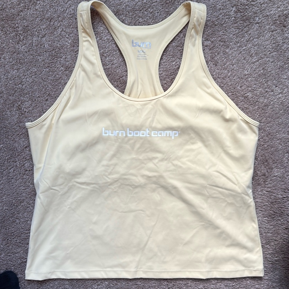 Burn Boot Camp Yellow Tank Top